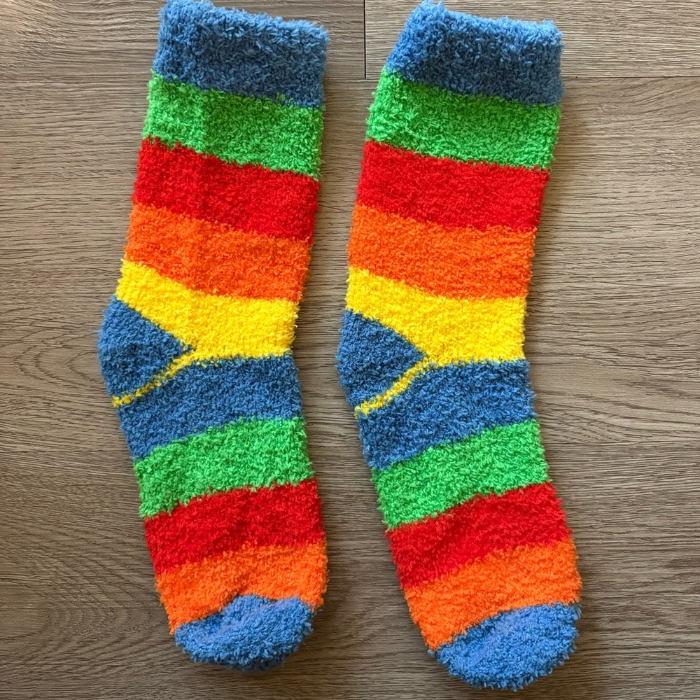 Striped Fuzzy Socks